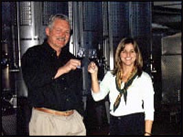 Adelaide Engler and Chilean Winemaker Thierry Villard (Chile)