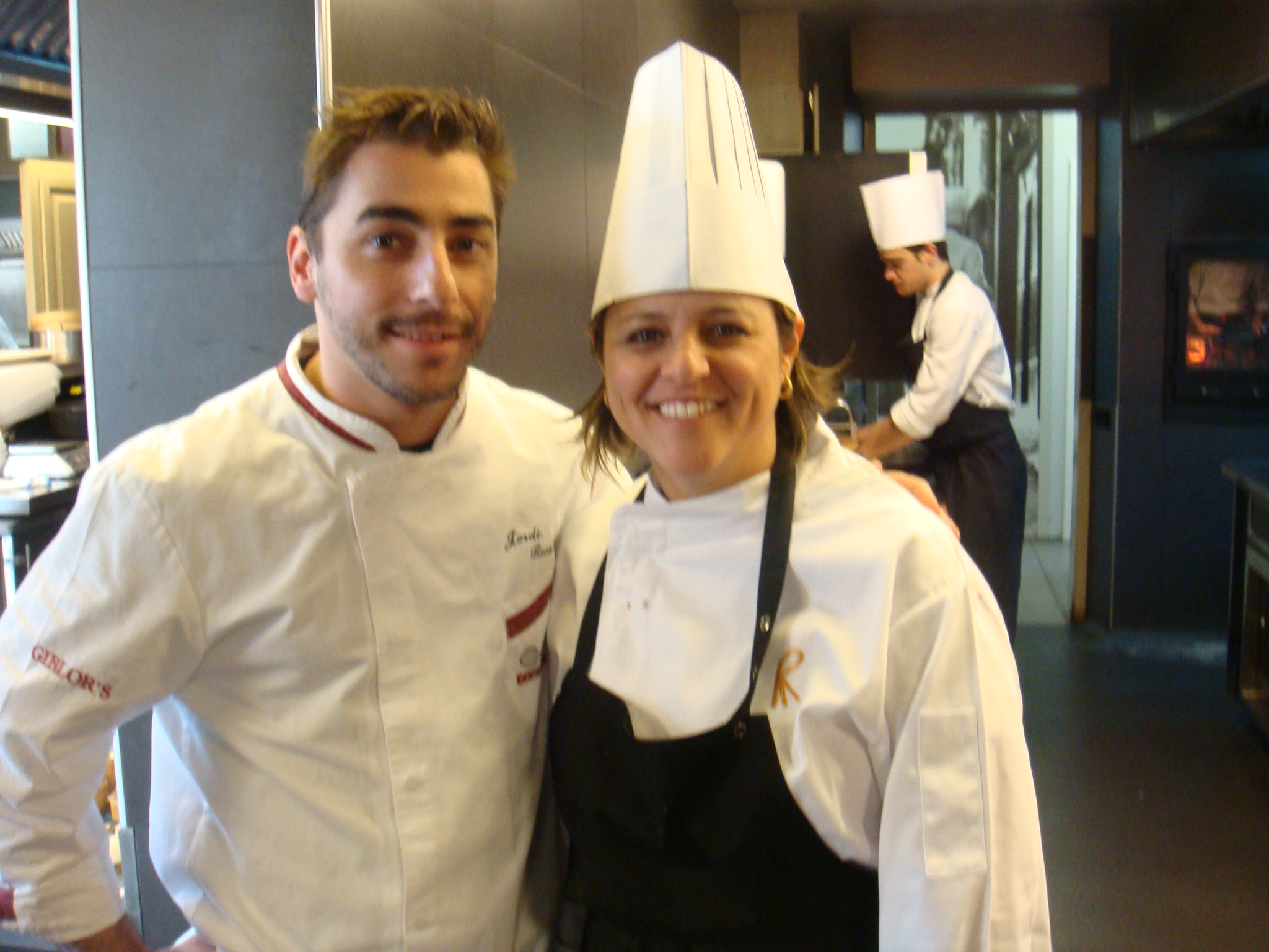 Adelaide Engler and Chef Jordi Roca, during internship at El Celler de Can Roca – Girona, Spain